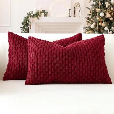 Productafbeelding van Set van 2 Decoratieve Kussenhoezen van Zachte Corduroy