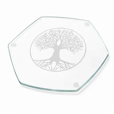 Productafbeelding van Energieplaat - Levensboom - gelaserd - 22 cm