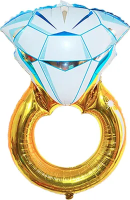 Obrázok produktu pre Fóliový balónik s diamantom, cca 40 cm, na plnenie vzduchom