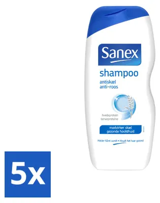 Obrázok produktu pre 5 ks šampónu Sanex proti lupinám – s harmančekom a pšeničným proteínom – 250 ml – výhodný balík – 5 kusov