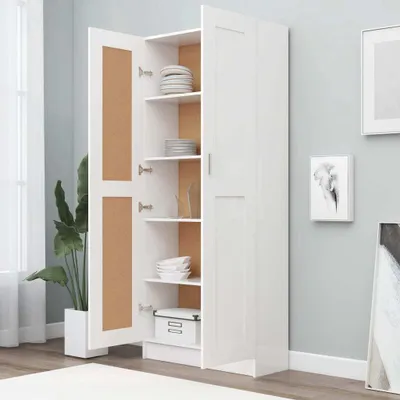 Produktbild von "Winterschlussverkauf "Bücherschrank - CLORIS - Standregal - Robust und langlebig - Weiß 82,5x30,5x185,5 cm Holzwerkstoff - DEMöbel2425484