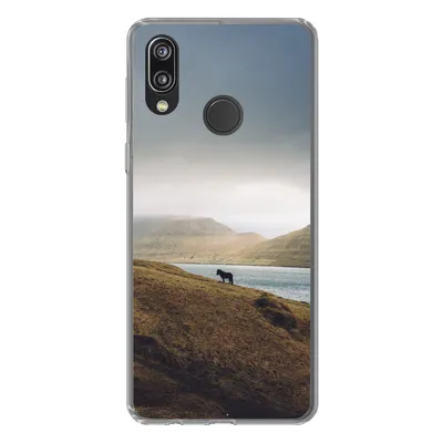 Produktbild von MuchoWow® Handyhülle Schutzhülle Hülle für Huawei P20 Lite (2020) Pferd - Berg - Landschaft Silikon Softcase Handy Hülle - Kartenhalter