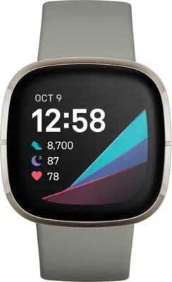 Immagine prodotto di Smartwatch Fitbit Sense grigio salvia/argento in acciaio inossidabile