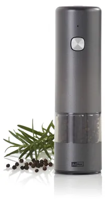 Produktbild von AdHoc Elektrische Pfeffer- / Salzmühle i.Mill, dark grey, CeraCut® Ceramic Mahlwerk, inkl. Lithium Akku, Kunststoff/Edelstahl/Acryl, D: 5 cm, H: 17 cm