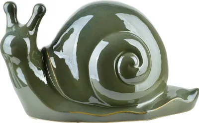 Produktbild von Schneckenfigur Keramik MAVE Green 34,5 x 18 x 19,5 cm Grün 1 Stück