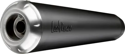 Produktbild von Leovince Classic Racer Black Edition Kawasaki Eliminator 500 Abs 24-26/eliminator 500 Se Abs 24-25 Homologierter Slip On Schalldämpfer Silber Homologated Silber Homologated
