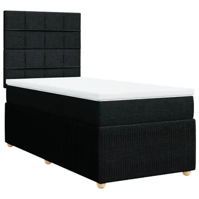 Produktbild von Boxspringbett mit Matratze Schwarz 90x190 cm Stoff