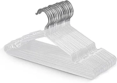 Productafbeelding van 20 stuks robuuste, antislip kledinghangers, wit