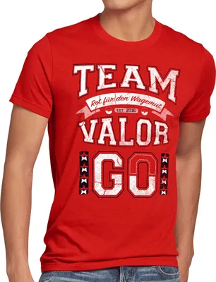 Produktbild von style3 Team Rot Valor Herren T-Shirt Wagemut Feuer