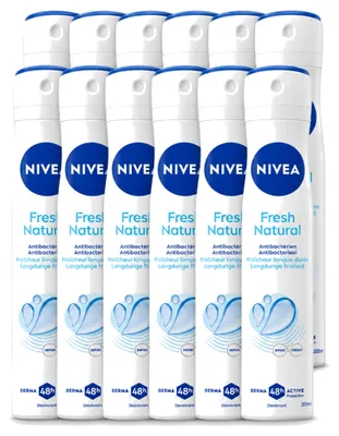 Productafbeelding van 12 x NIVEA MEN Deospray Fresh Natural - 200 ml - Voordeelverpakking - 12 stuks