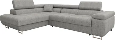 Produktbild von MIRJAN24 Ecksofa Torezio Premium, Stilvoll Eckcouch mit Bettkasten und Schlaffunktion, Einstellbare Kopfstützen, 274x203x70-90 cm (Farbe: Magni 206.12, Seite: Links)