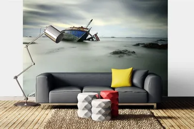 Produktbild von Vlies Fototapete SCHIFFWRACK 375 x 250 cm (inkl. Kleister) - Vlies Tapete, Wandtapete, Wandbilder - Tapete für Wohnzimmer Schlafzimmer, Büro, Küche - Montagefertig