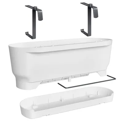 Produktbild von Elho Greenville Easy Balkonkasten 52 cm weiß