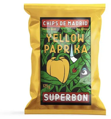 Zdjęcie produktu dla SUPERBON Chipsy z madryckiej żółtej papryki 125 g