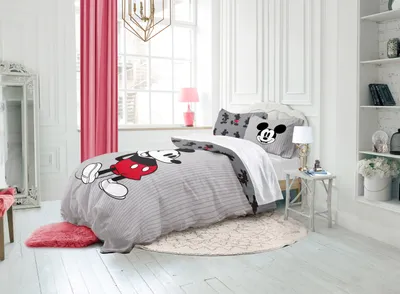 Produktbild von Disney Mickey Mouse Set gestreift Bettbezug Set für eine Person