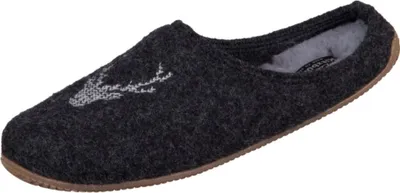 Produktbild von Living Kitzbühel Wildkogel Damen Filz-Pantoffeln mit Lammfellinnensohle Anthrazit, 4862-600