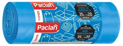 Produktbild von Papierabfallsäcke, blau, Paclan, 35 l, 20 Stück
