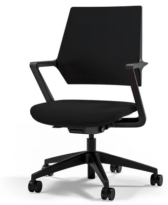 Produktbild von ASSMANN Ergonomischer Bürostuhl Asolo mit Polsterrücken Schwarz, 59,5x56,3x97,5cm