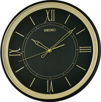 Immagine prodotto di Seiko QXA834K Orologio da parete al quarzo con movimento silenzioso color nero/oro