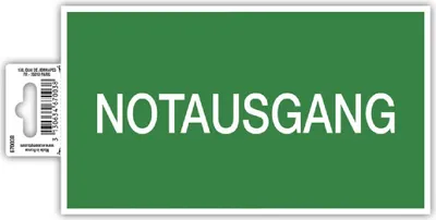 Produktbild von Exacompta 67003B Hinweisschild selbstklebend Notausgang Grün 20 cm