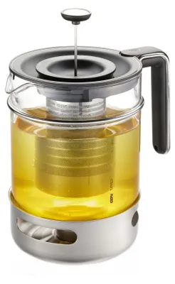 Zdjęcie produktu dla GEFU T-PREP, Pojedynczy dzbanek, 1500 ml, Czarny, Stal nierdzewna, Przezroczysty, Szkło, Plastik, Silikon, Stal nierdzewna, 7 kub., 150 mm
