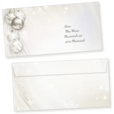 Produktbild von ELEGANCE 1000 Stück Weihnachtsumschläge Din lang ohne Fenster Umschläge Weihnachten Kuvert selbstklebend