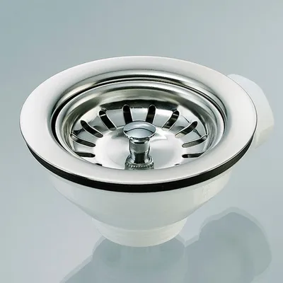 Produktbild von Spülen-Siebkorbventil  3 1/2', Ø 114 mm, Edelstahl mit Geräteanschluss Siebkörbchen Ablaufventil Abfluss Korb