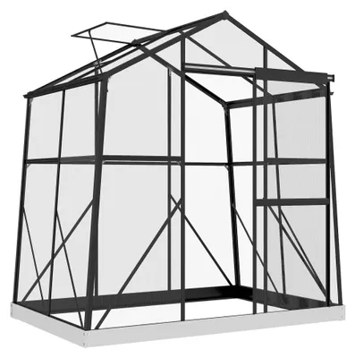 Image de Serre - 192 x 131 x 203 cm - Étanche - Alliage d'aluminium - Polycarbonate - Noir