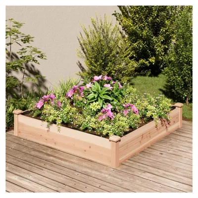Produktbild von Hochbeet mit Einsatz 120x120x25 cm aus massivem Tannenholz