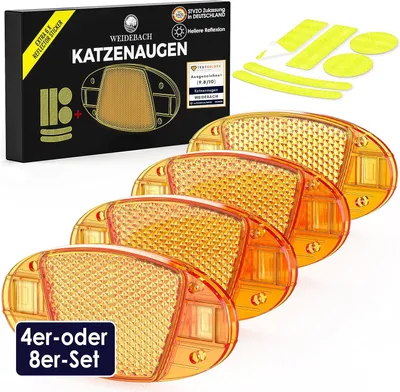 Produktbild von Reflektoren für Fahrradspeichen, hochreflektierend, Katzenaugen-Reflektoren