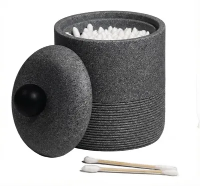 Image de Omgoods - Boîte de rangement pour cotons-tiges avec couvercle