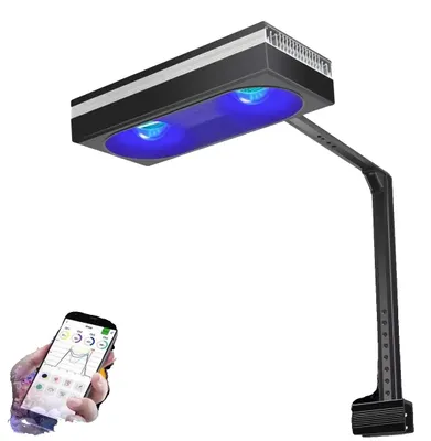 Produktbild von LED-Aquariumlicht, Vollspektrum, Clip-On-Design, 1 Lampe mit Armset, EU-Stecker