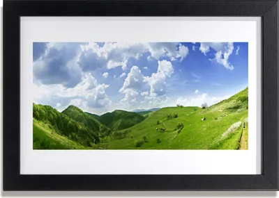 Produktbild von Bild 30x20 MDF-Rahmen Wandkunst Mountain Meadow Nature Feld