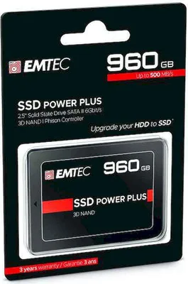 Image de EMTEC X150 Power Plus 3D NAND - SSD - 960 GB - intern - 2.5" (6.4 cm) - SATA 6Gb/s