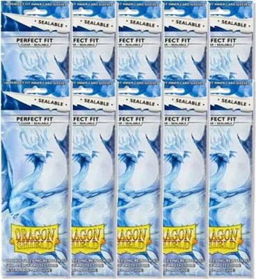 Produktbild von BUNDLE 10x100 Dragon Shield Standard Perfect Fit Sleeves Clear Sealable #13201