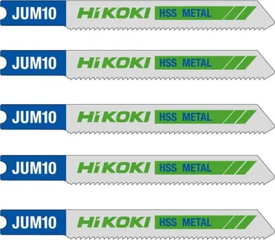 Imagen del producto de Hojas de sierra Hitachi JUM10 para metal, para sierra de calar (paquete de 5 unidades)