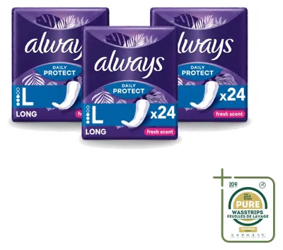Produktbild von 3 x Always Inlegkruisjes Long Fresh Scent - Vorratspackung - 3 Stücke