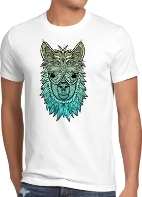 Produktbild von style3 Alpaka Power Herren T-Shirt nerd hipster lama peru aztek