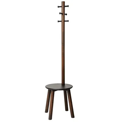 Produktbild von Umbra Garderobenhocker Pillar 6 Haken integrierter Hocker Stummer Diener Garderobenständer Kleiderständer 1014257-048
