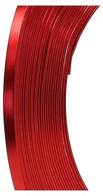 Produktbild von 10m Aluminium Flachdraht 5x1mm Aludraht flach Alu Draht Flachdraht Alustreifen rot