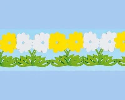 Produktbild von Girlande Blumen 3m lang, schwer entflammbar