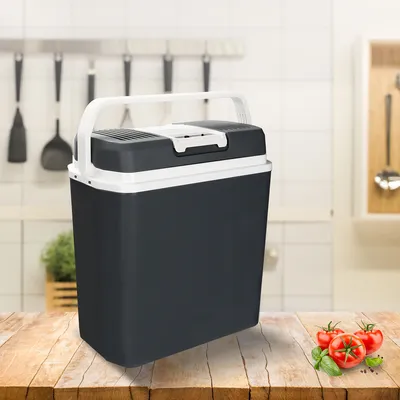 Produktbild von Jopassy 24 Liter Kühlbox KÜHLT und WÄRMT Elektrische Thermobox  Auto Kühlbox 12V 230V Mini-Kühlschrank für Auto und Camping  Grau