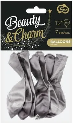 Immagine prodotto di Palloncini Beauty&Charm in platino/grafite 12"/7pz