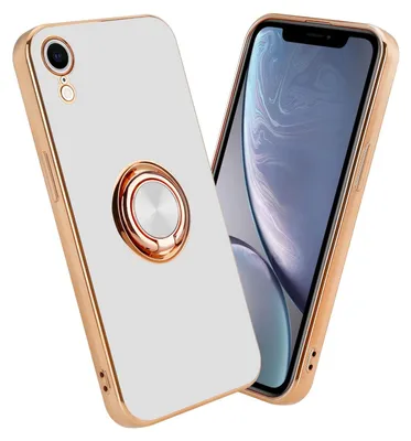 Image de Cadorabo Housse de protection pour Apple iPhone XR Housse en blanc Etui Case Cover Protection pour appareil photo support magnétique pour voiture