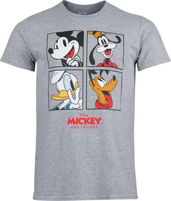 Obrázek produktu pro Pánské tričko s Mickey Mousem: Mickey a přátelé – Four Box, světle šedé, velikost XL