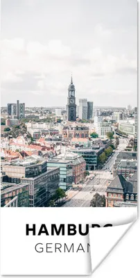 Produktbild von MuchoWow® Poster Hamburg - Deutschland - Architektur 20x40 cm - Plakat - Foto