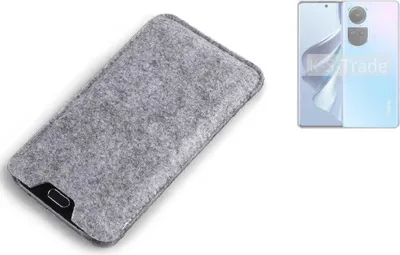 Produktbild von K-S-Trade Filz Handyhülle kompatibel mit Oppo Reno10 Schutzhülle Filztasche Filz Tasche Case Sleeve Handy Hülle Filzhülle grau