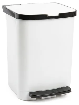 Produktbild von Plasticforte Treteimer - weiss - 26 Liter - 32 x 33 x 44 cm - Kunststoff