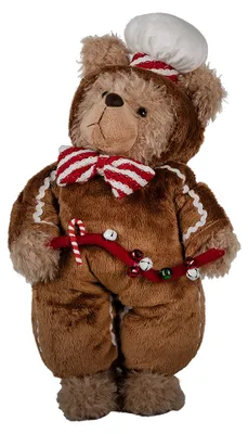 Produktbild von Clayre & Eef Weihnachtsdekorationsfigur Bär 43 cm Braun Kunststoff