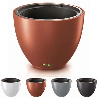 Produktbild von Blumentopf Massive Rund Form Modern Stil Matt 40 x 30cm mit Einsatz 11L Kupfer